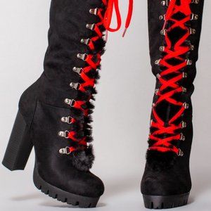 Truth Or Dare Lace Up Boots